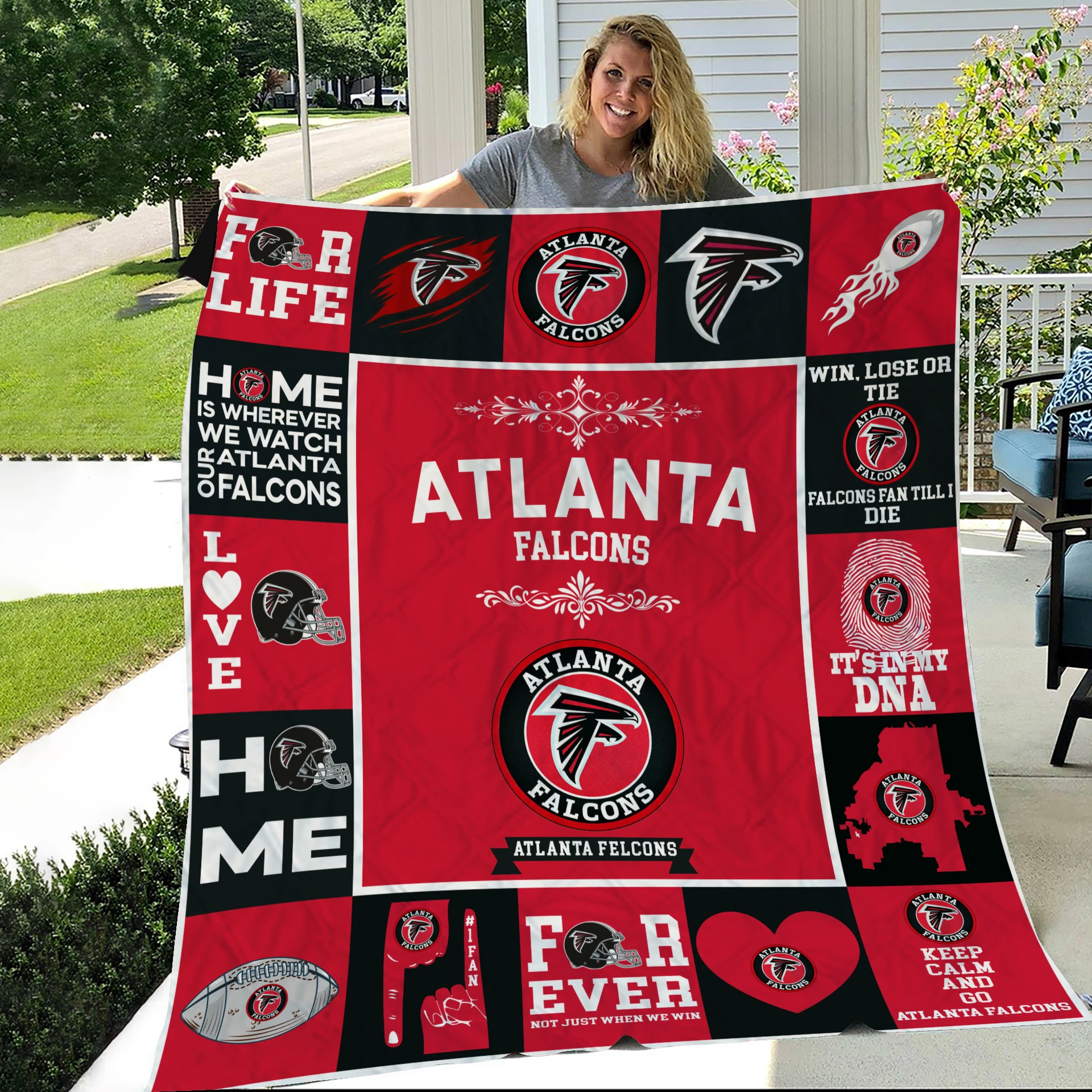 Atlanta Falcons Fan Pride Quilt Blanket