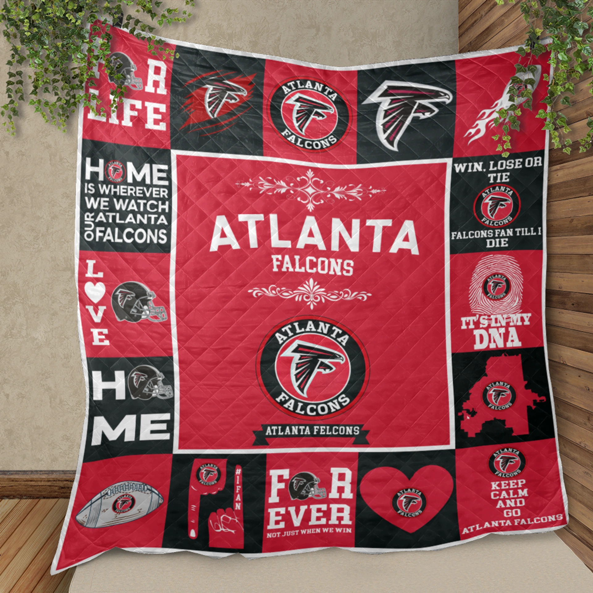Atlanta Falcons Fan Pride Quilt Blanket - Image 2