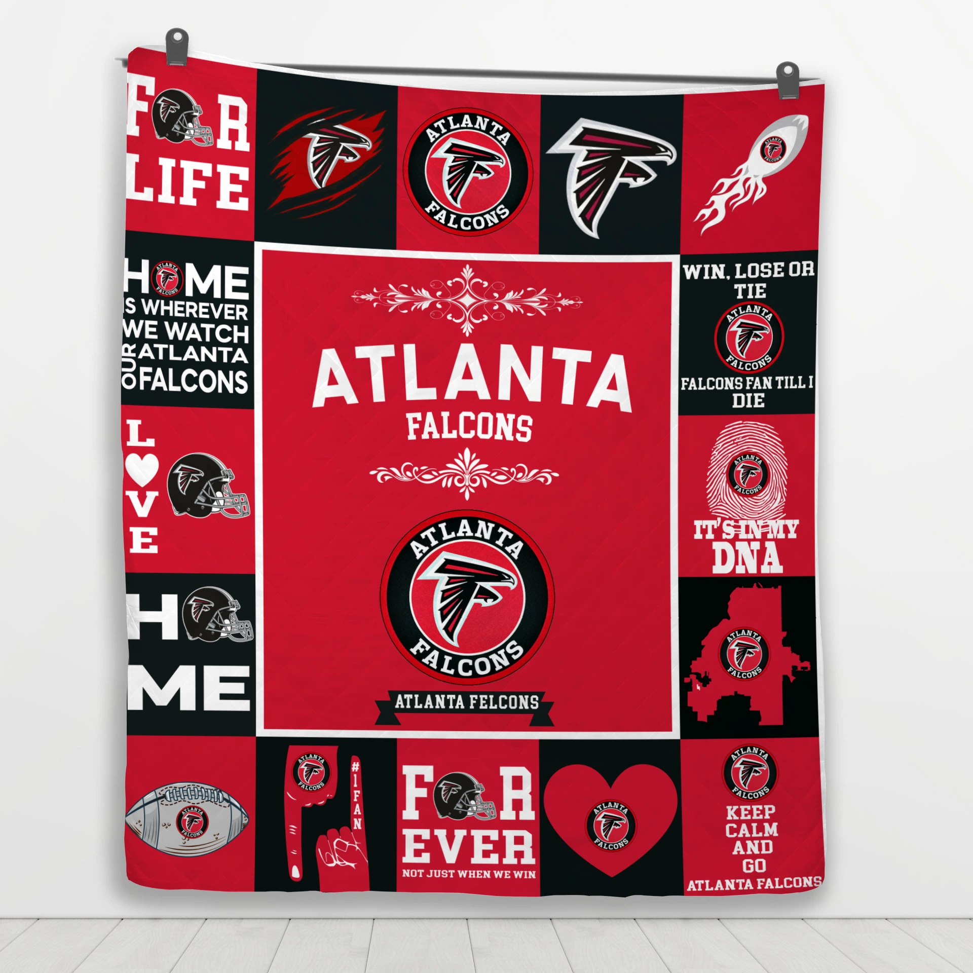 Atlanta Falcons Fan Pride Quilt Blanket - Image 4