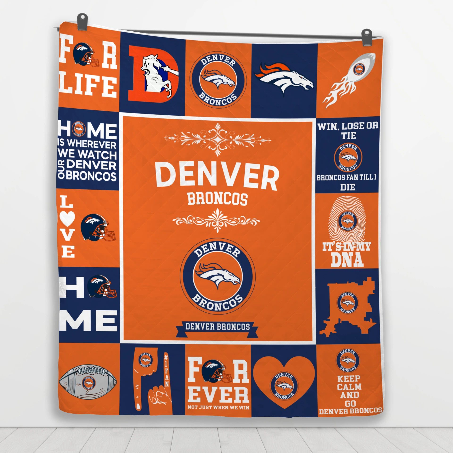 Denver Broncos Fan Pride Quilt Blanket - Image 3