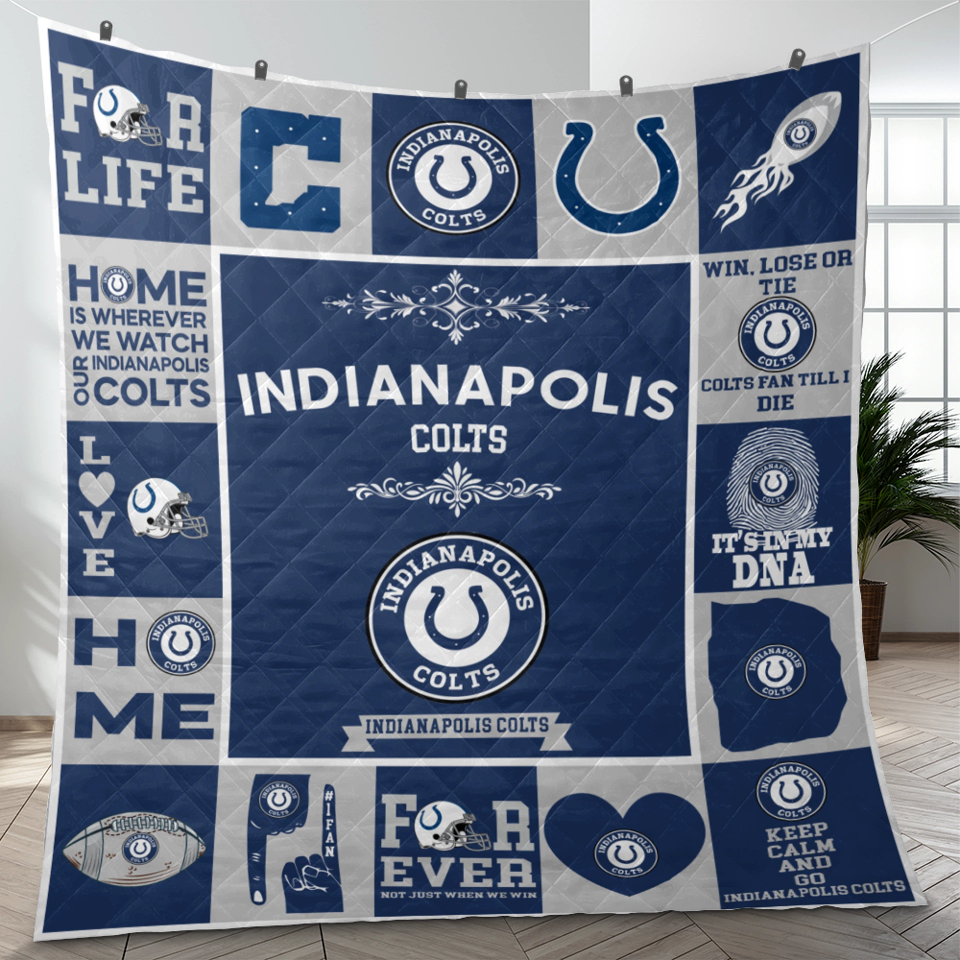 Indianapolis Colts Fan Pride Quilt Blanket - Image 3