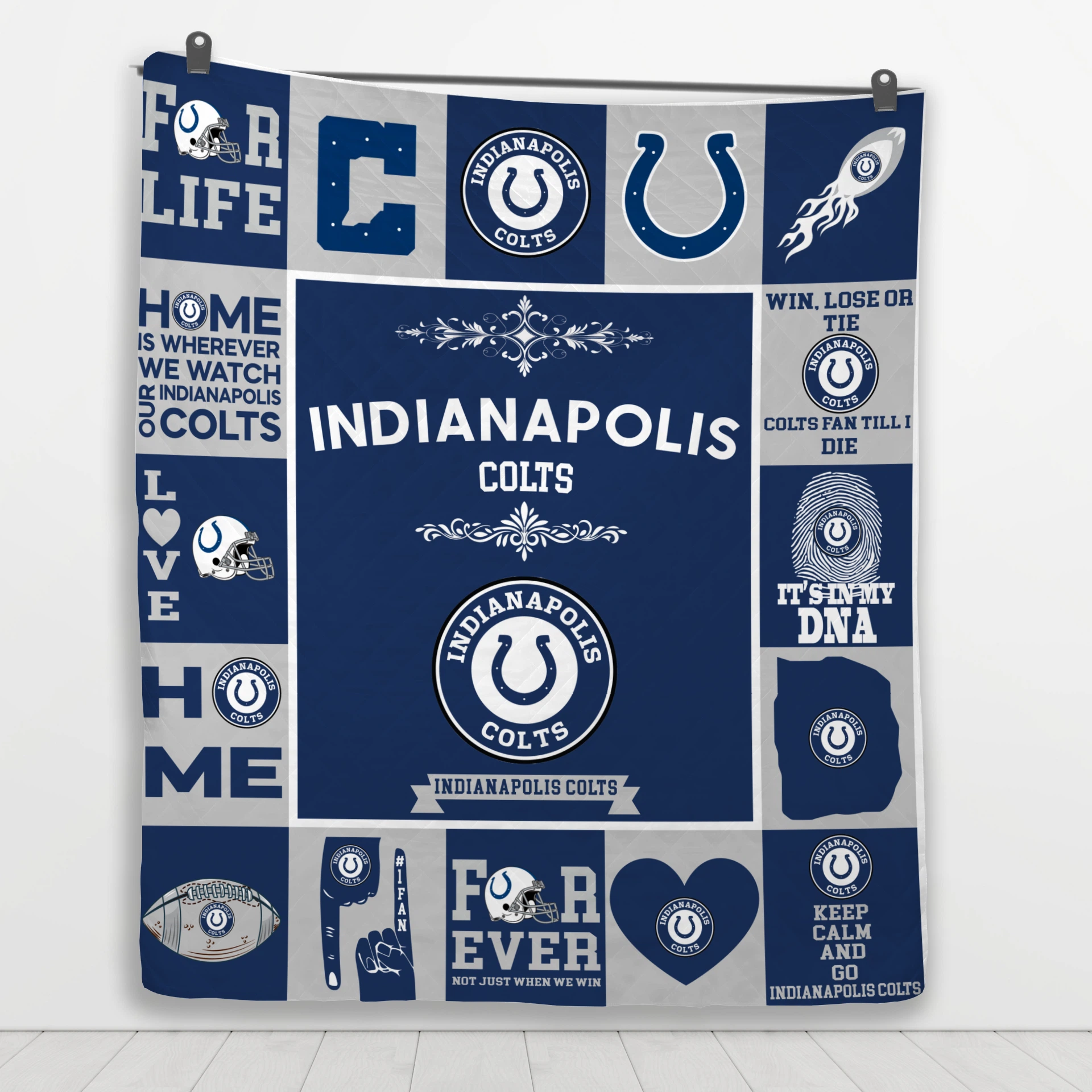 Indianapolis Colts Fan Pride Quilt Blanket - Image 4