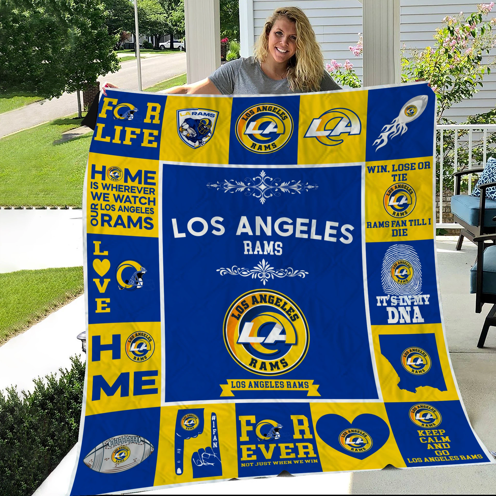 Los Angeles Rams Fan Pride Quilt Blanket
