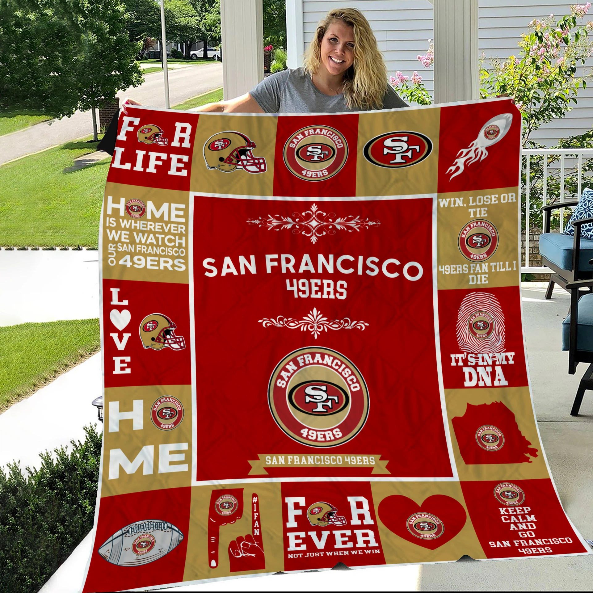 San Francisco 49ers Fan Pride Quilt Blanket