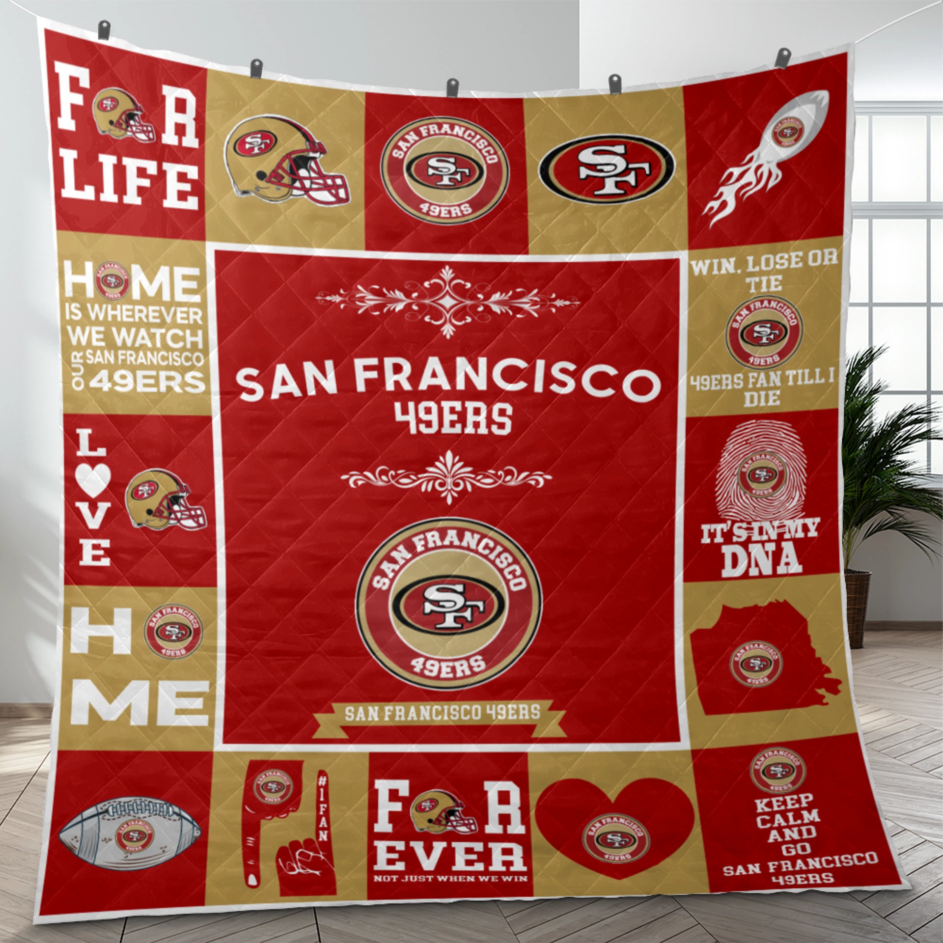 San Francisco 49ers Fan Pride Quilt Blanket - Image 2