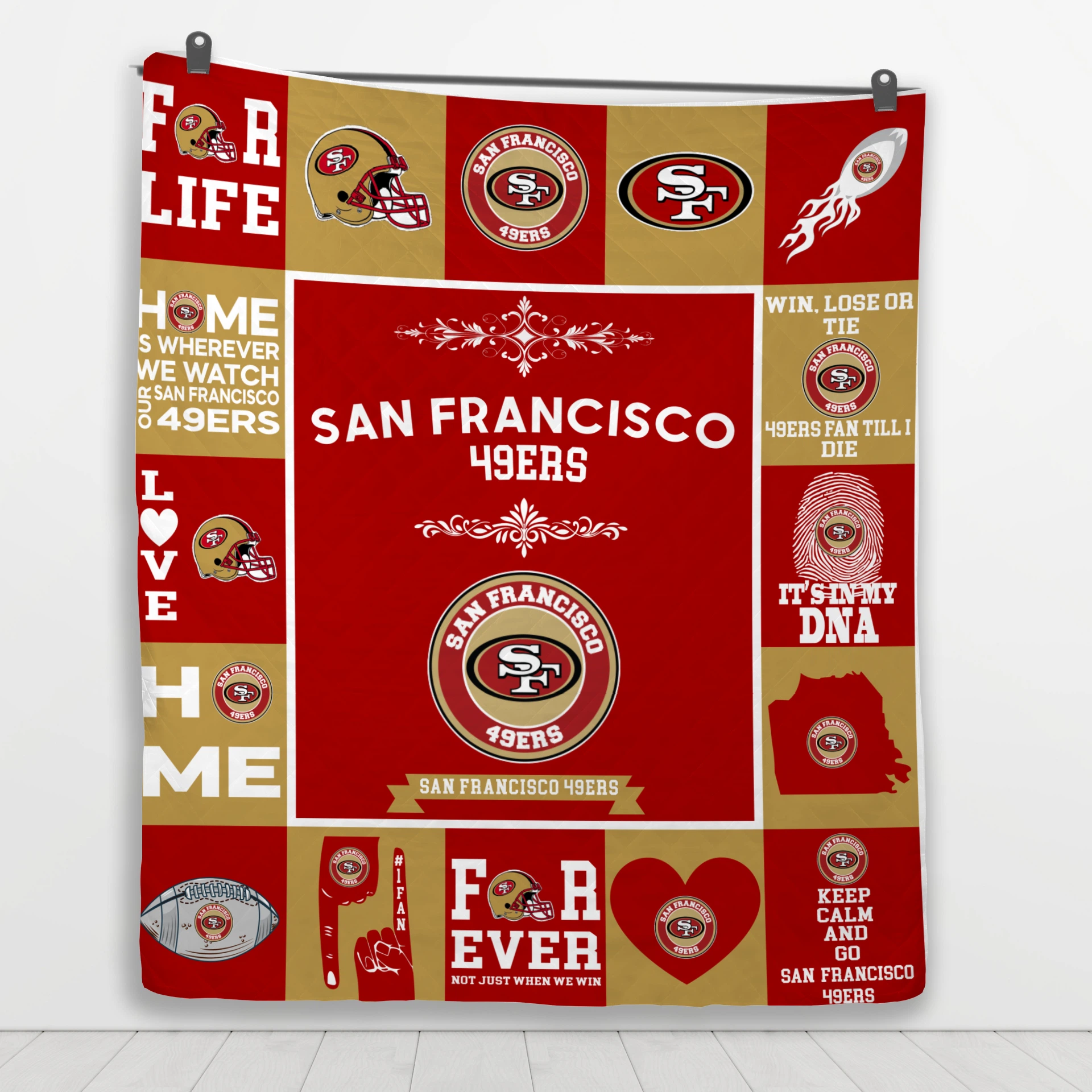 San Francisco 49ers Fan Pride Quilt Blanket - Image 3