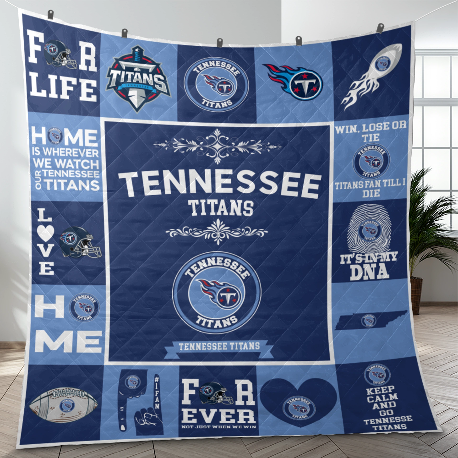 Tennessee Titans Fan Pride Quilt Blanket - Image 3