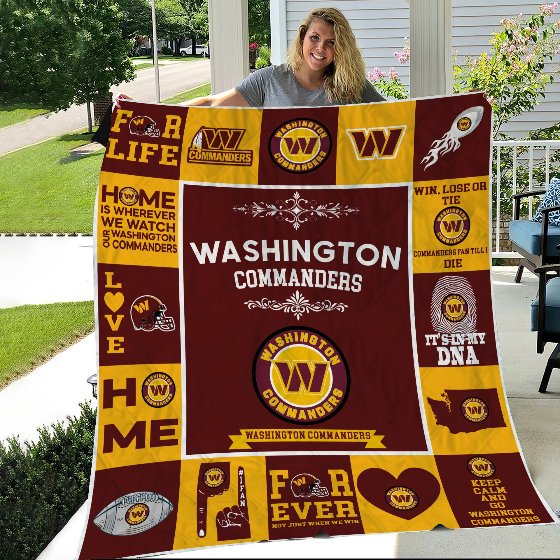 Washington Commanders Fan Pride Quilt Blanket